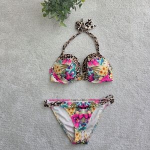 Victoria's Secret Tropical Floral Cheetah Bombshell Bikini